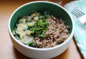 quinoa-riz-sauce-fromage-epinard