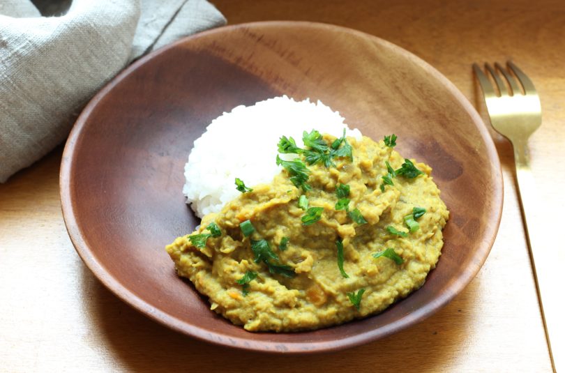 Dahl de lentilles corail et riz thaï