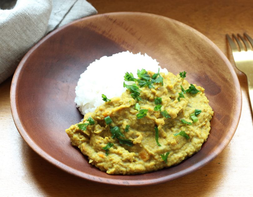 Dahl de lentilles corail et riz thaï